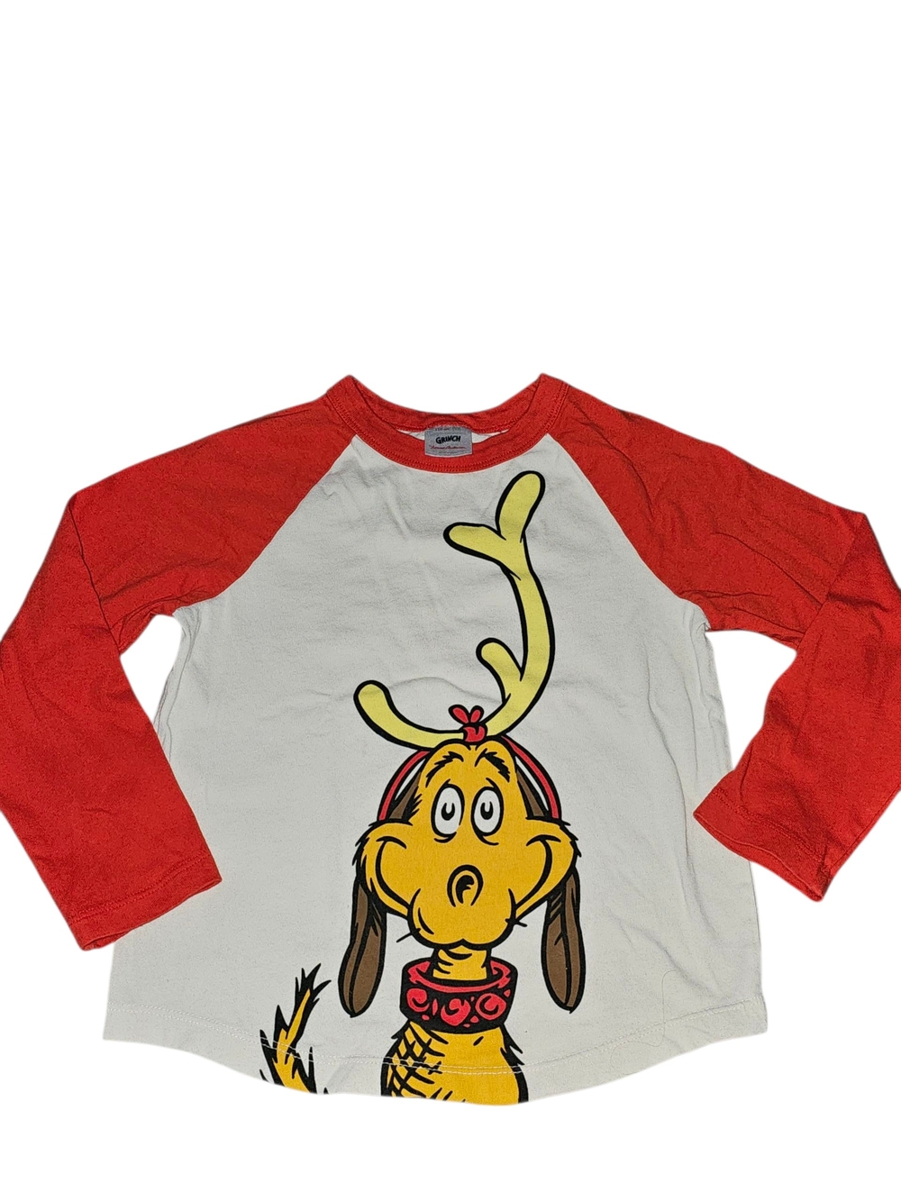 Hanna Andersson Kids Dr. Seuss The Grinch Max Raglan Tee - Red & White 110 5